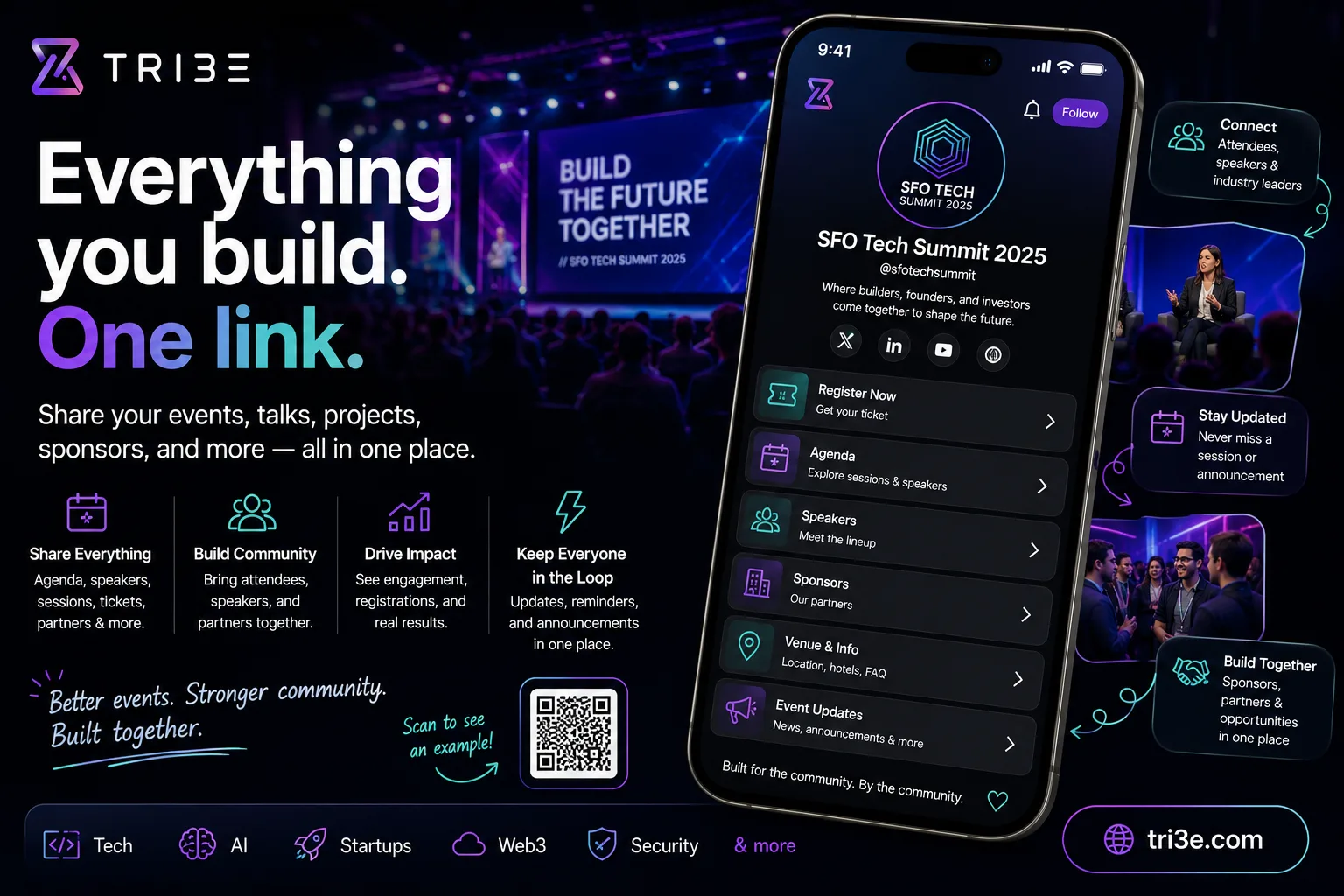Tribe — a creator's page with events